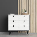 Ry Double Matt White 6 Drawers Chest by Lavishway | Chest Of Drawers-34374
