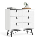 Ry Double Matt White 6 Drawers Chest by Lavishway | Chest Of Drawers-34375