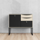 Stubbe Oak and Matt Black Sideboard by Lavishway | Sideboards-41360