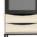 Stubbe Oak & Black Display Cabinet by Lavishway | Display Cabinet-41357