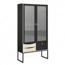 Stubbe Oak & Black Display Cabinet by Lavishway | Display Cabinet-41355