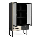 Stubbe Oak & Black Display Cabinet by Lavishway | Display Cabinet-41353