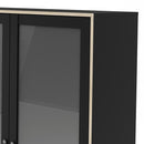 Stubbe Oak & Black Display Cabinet by Lavishway | Display Cabinet-41356