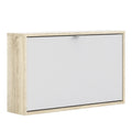 One Tilting Oak & White Door Shoe Cabinet by Lavishway | Shoe Cabinets-42280