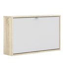 One Tilting Oak & White Door Shoe Cabinet by Lavishway | Shoe Cabinets-42280