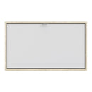 One Tilting Oak & White Door Shoe Cabinet by Lavishway | Shoe Cabinets-42285