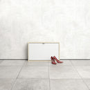 One Tilting Oak & White Door Shoe Cabinet by Lavishway | Shoe Cabinets-42290