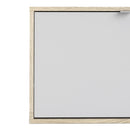 One Tilting Oak & White Door Shoe Cabinet by Lavishway | Shoe Cabinets-42288