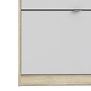Shoes Oak Wood Shoe Cabinet 3 Tilting Doors by Lavishway | Shoe Cabinets-34799