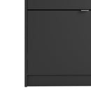 Shoes Matt Black 4 Tilting Doors Shoe Cabinet by Lavishway | Shoe Cabinets-34788