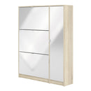 Shoes Oak Shoe Cabinet 3 Tilting & 1 Door by Lavishway | Shoe Cabinets-34778