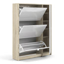 Shoes Oak Shoe Cabinet 3 Tilting & 1 Door by Lavishway | Shoe Cabinets-34777