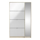 Shoes 4 Tilting & 1 Mirror Door Shoe Cabinet by Lavishway | Shoe Cabinets-34773