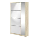 Shoes 4 Tilting & 1 Mirror Door Shoe Cabinet by Lavishway | Shoe Cabinets-34771