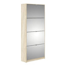 Shoes 4 Mirror Tilting Doors Shoe Cabinet by Lavishway | Shoe Cabinets-34765