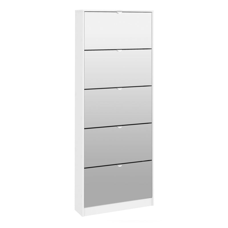 Shoes 5 Mirror Tilting Doors Shoe Cabinet by Lavishway | Shoe Cabinets