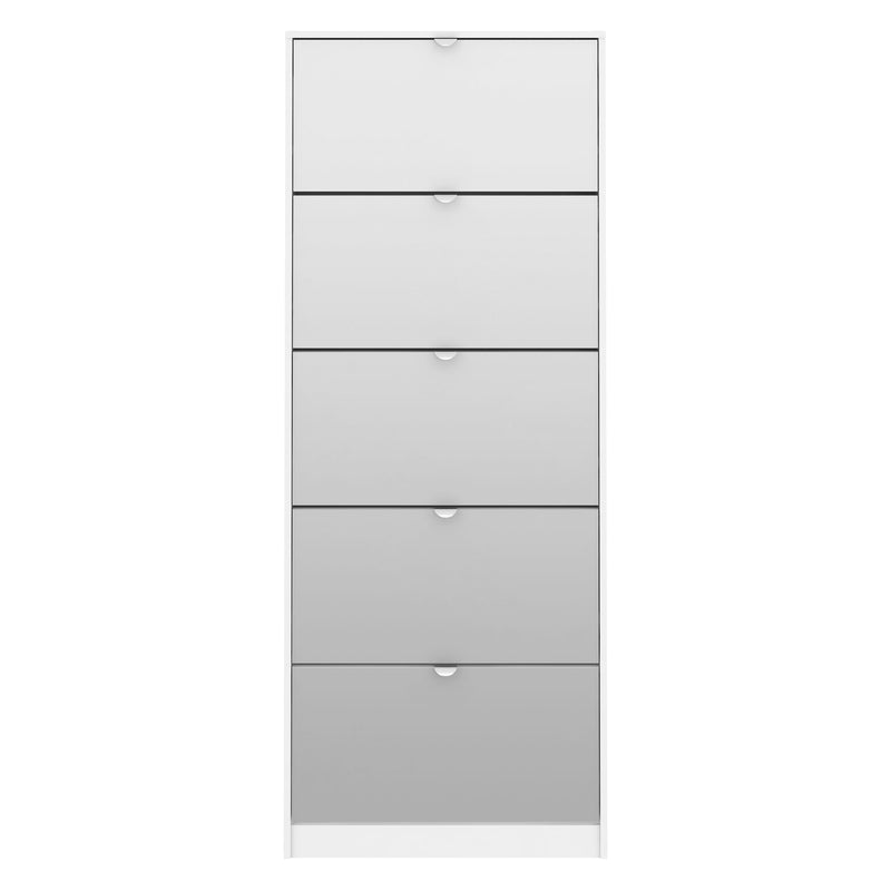 Shoes 5 Mirror Tilting Doors Shoe Cabinet by Lavishway | Shoe Cabinets