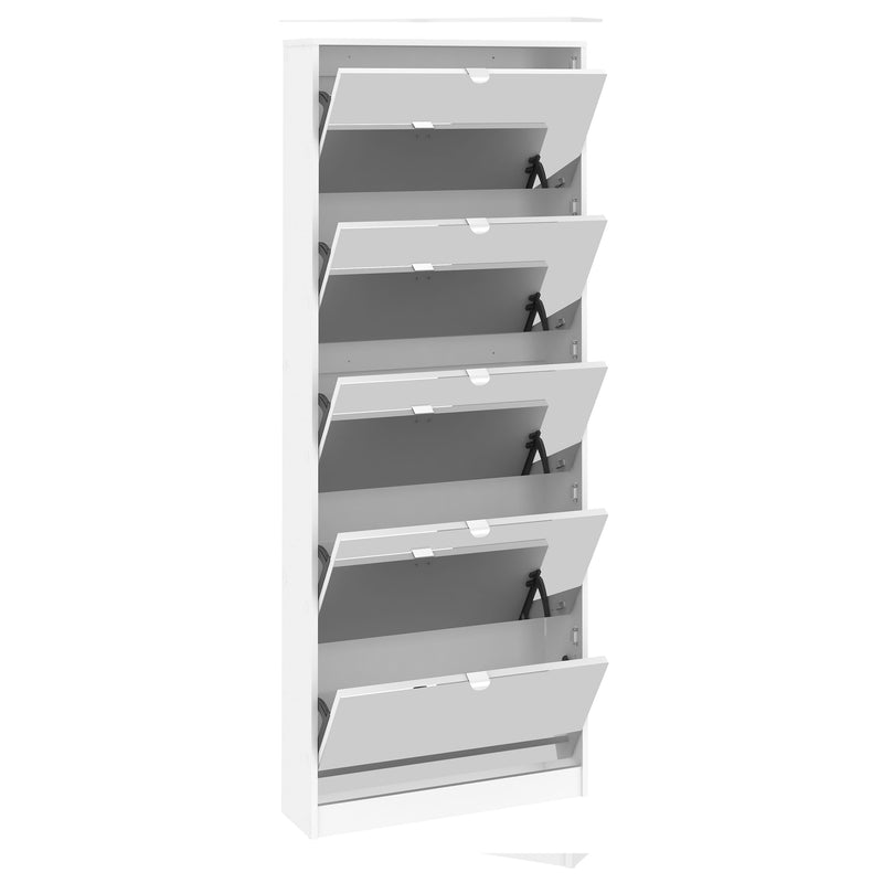 Shoes 5 Mirror Tilting Doors Shoe Cabinet by Lavishway | Shoe Cabinets