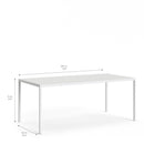 Family White Melamine Top Large Dining Table by Lavishway | Dining Tables-29687