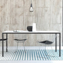 Family White Dining Table With Black Legs by Lavishway | Dining Tables-29666