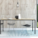 Family Oak Top With Black Legs Dining Table by Lavishway | Dining Tables-34628