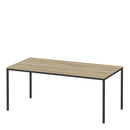 Family Oak Top With Black Legs Dining Table by Lavishway | Dining Tables-34631