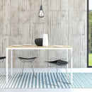 Family Oak Finish Dining Table With White Leg by Lavishway | Dining Tables-29636