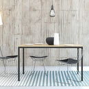 Family Oak Finish Dining Table With Black Leg by Lavishway | Dining Tables-29632