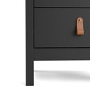 Barcelona Matt Black Bedside Table by Lavishway | Bedside Tables-30278