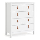 Barcelona 2 Over 3 White Chest Of Drawers by Lavishway | Chest Of Drawers-29841