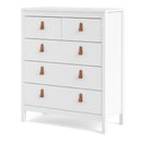 Barcelona 2 Over 3 White Chest Of Drawers by Lavishway | Chest Of Drawers-29843