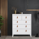 Barcelona 2 Over 3 White Chest Of Drawers by Lavishway | Chest Of Drawers-29840