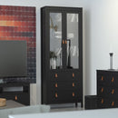 Barcelona Black 2 Glass Door Display Cabinet by Lavishway | Display Cabinets-34356
