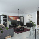 Barcelona Matt Black 3 Drawer Wooden TV Unit by Lavishway | TV Units Cabinets-35089