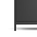 Madrid Matt Black 3 Doors Wardrobe by Lavishway | Wardrobe-34681