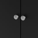 Madrid Matt Black 3 Doors Wardrobe by Lavishway | Wardrobe-34683