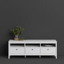 Madrid White 3 Drawers TV Unit by Lavishway | TV Units Cabinets-29467