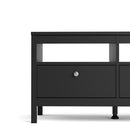 Madrid Matt Black Wooden 3 Drawers TV Unit by Lavishway | TV Units Cabinets-35080