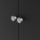 Madrid Matt Black 2 Doors Wardrobe by Lavishway | Wardrobe-34642