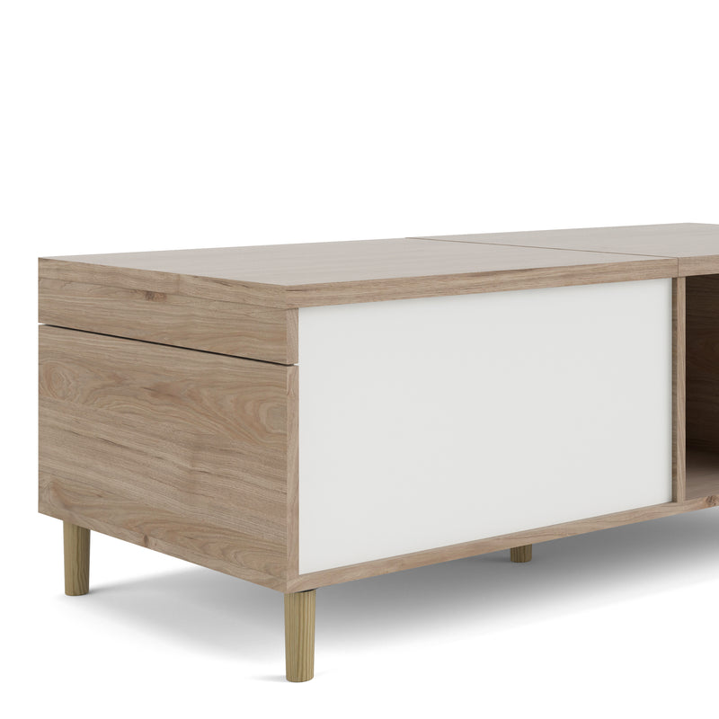Rome White & Oak Sliding Top Coffee Table