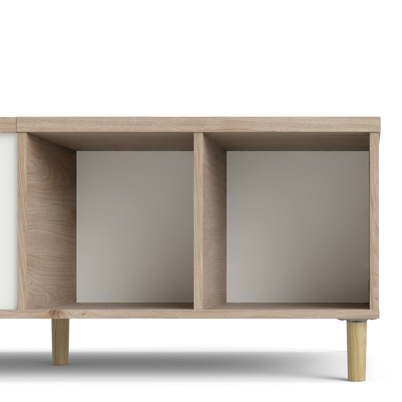 Rome White & Oak Sliding Top Coffee Table