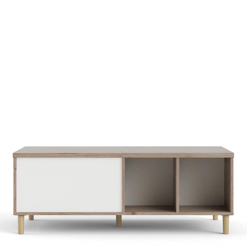 Rome White & Oak Sliding Top Coffee Table