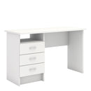 Function Plus White 3 Drawers Desk by Lavishway | Desk Pedestals-29599