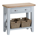 Tattershall Oak Top Console Table in Grey by Lavishway | Hallway Console Table-35947