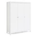 Madrid White Finish 3 Doors Wardrobe by Lavishway | Wardrobe-29492