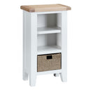 Tattershall Oak Top Narrow Bookcase in White by Lavishway | Book Shelves and Cabinets-32997