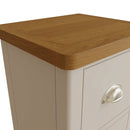 Rutland Dove Grey 2 Drawer Bedside Cabinet by Lavishway | Bedside Tables-31354