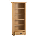 Chunky Solid Oak Narrow Bookcase by Lavishway | Book Shelves and Cabinets-37215