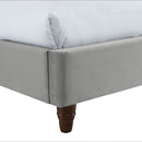 Sorrento Contemporary Grey Fabric Bed by Lavishway | Fabric Beds-37592