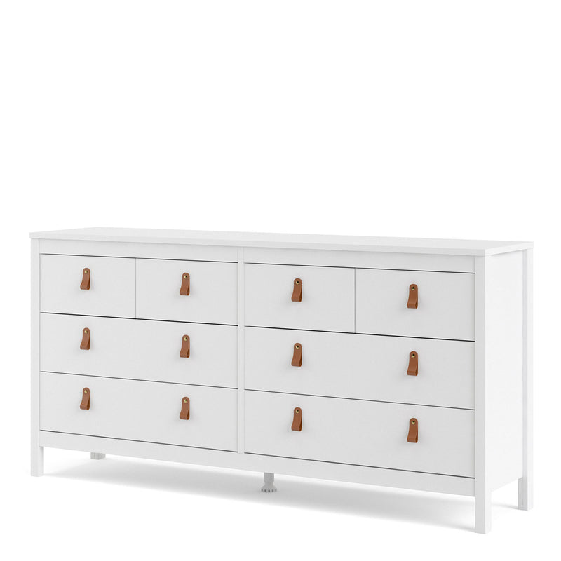 Barcelona White 8 Drawers Double Dresser by Lavishway | Sideboards-29815